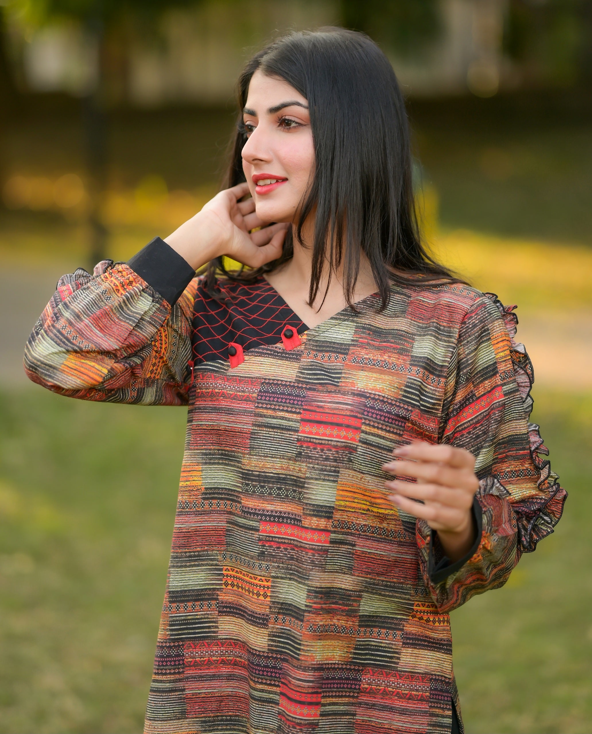 Multicolored Printed Kurta