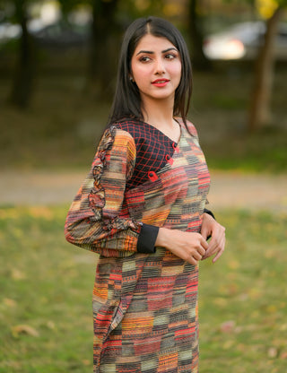 Multicolored Printed Kurta