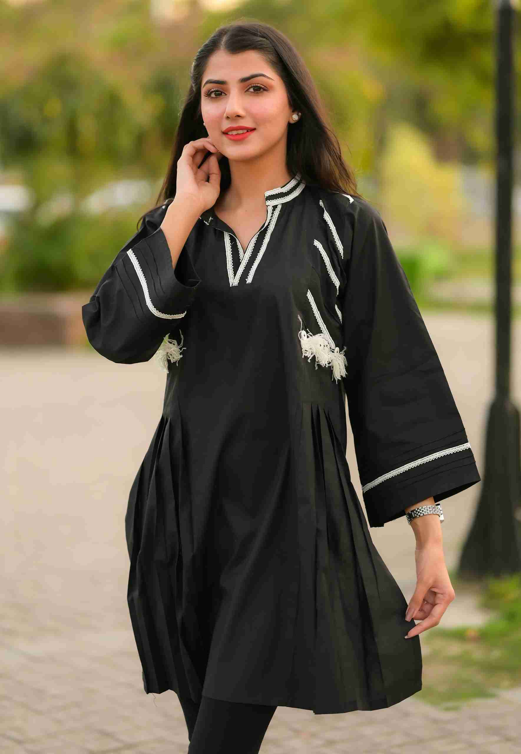 Black And White Frock