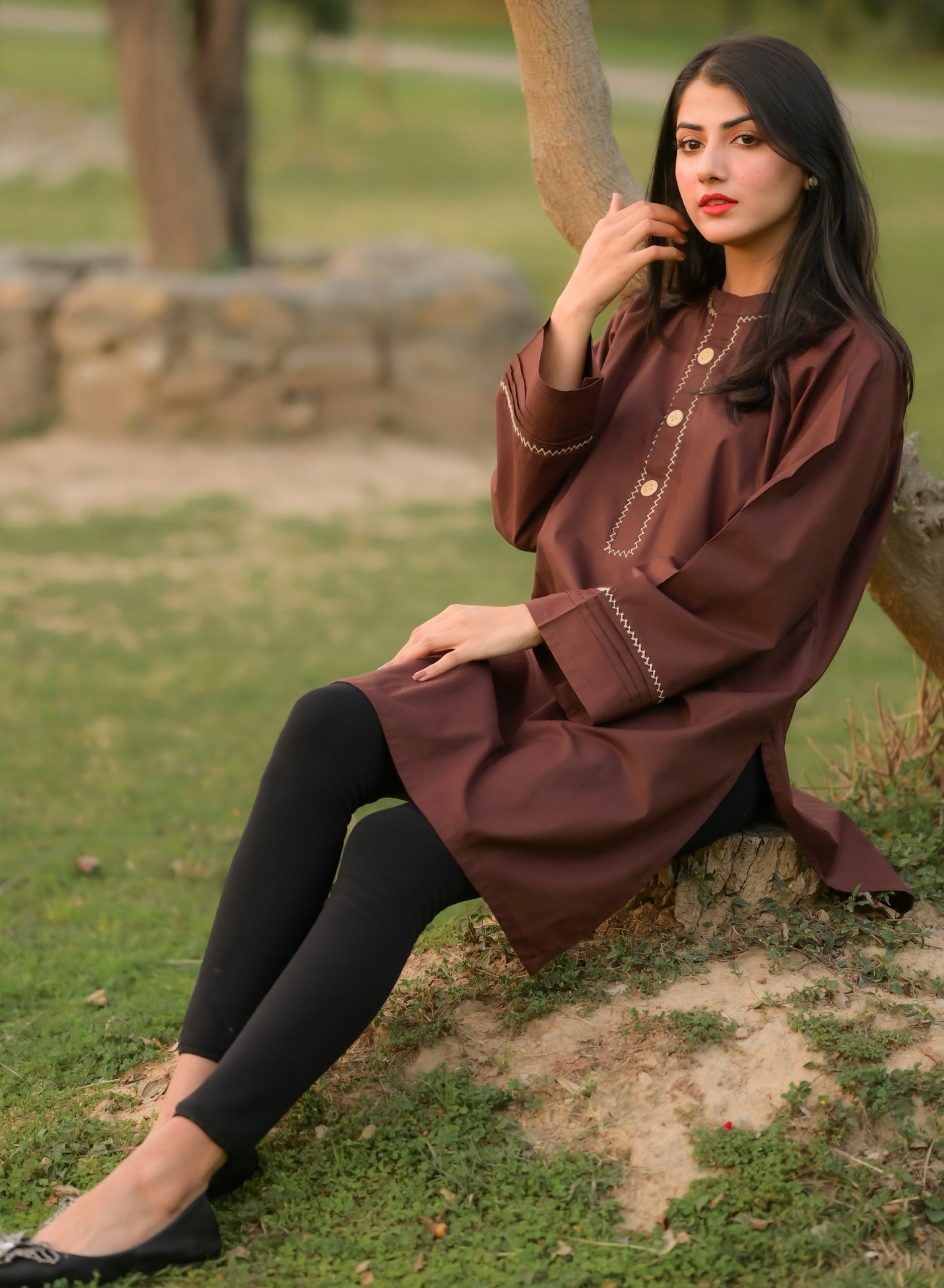 Dark Brown Kurti