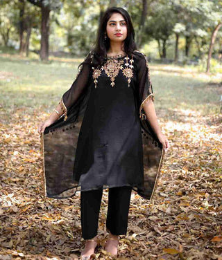 Black Chiffon Kaftaan