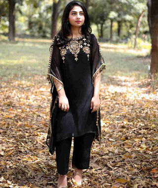 Black Chiffon Kaftaan