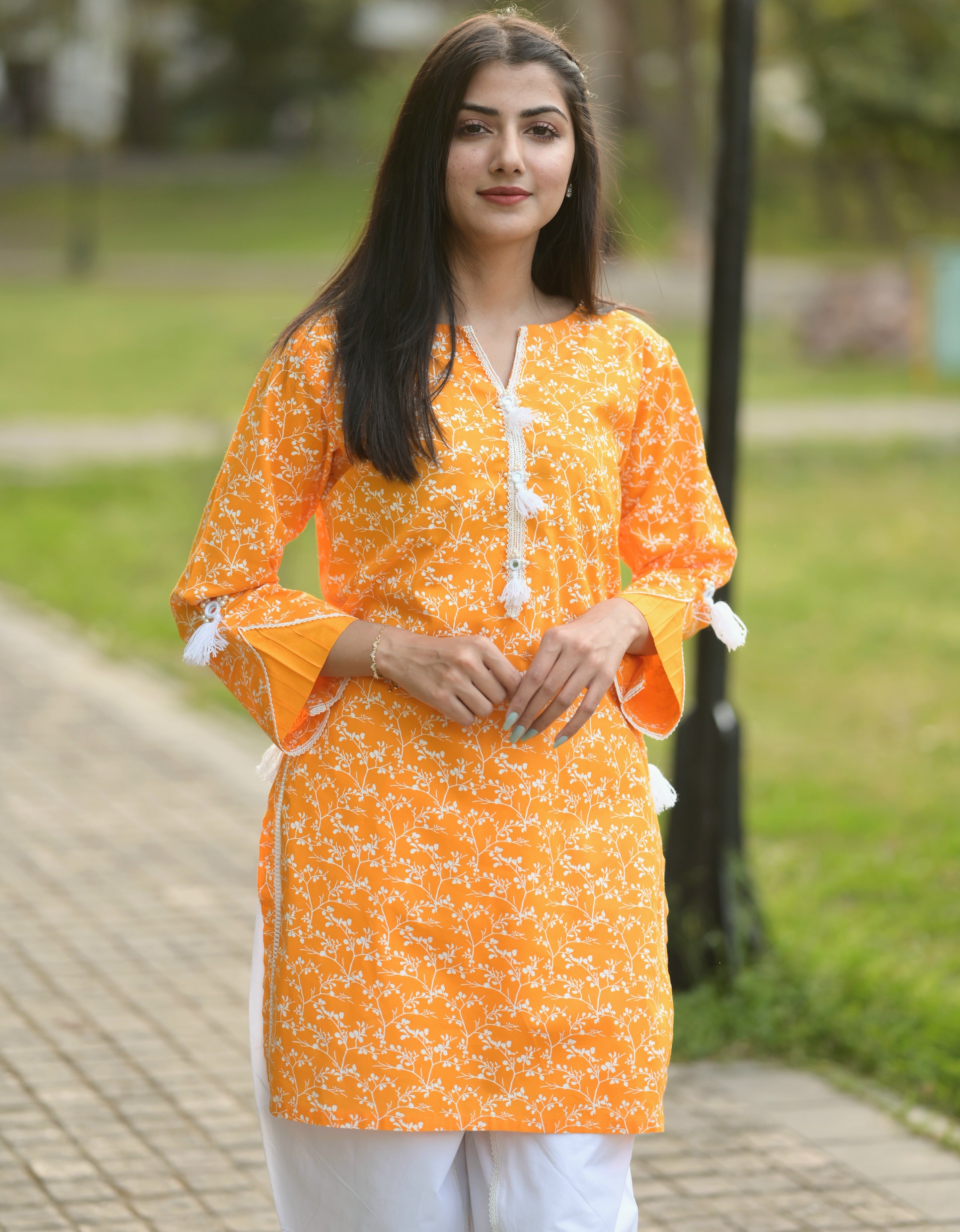 Summery Orange Kurti