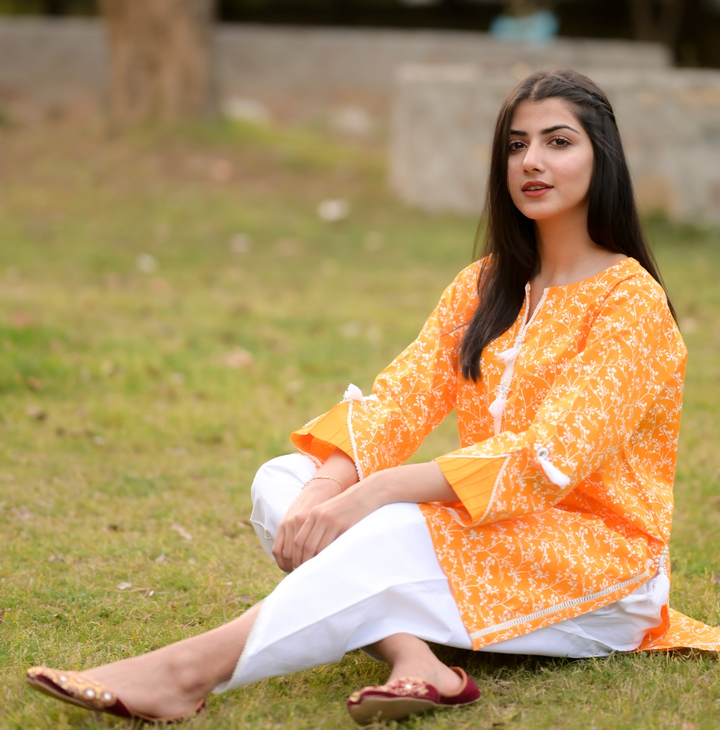 Summery Orange Kurti